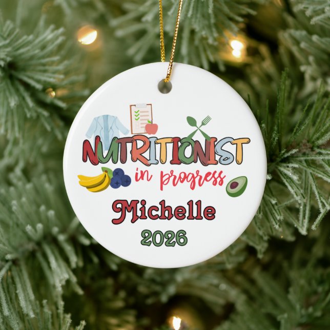 Nutritionist In Progress Keramik Ornament (Baum)