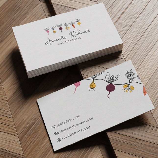 Nutritionist Persönlicher Koch Minimalistische Coo Visitenkarte (Von Creator hochgeladen)