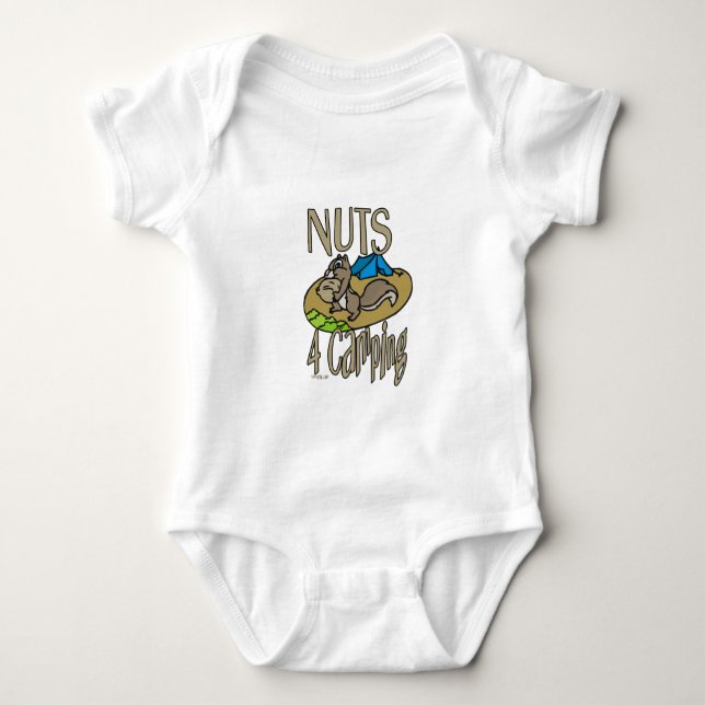 Nuts 4 Camping Baby Strampler (Vorderseite)