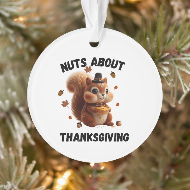 Nuts About Pie – Cute Yarn Squirrel Thanksgiving  Ornament (Baum)