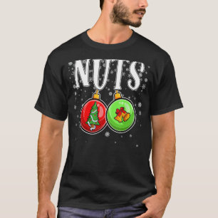 Nuts Brust Weihnachten Sonne Matching Couple Chest T-Shirt