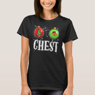Nuts Brust Weihnachten Sonne Matching Couple Chest T-Shirt