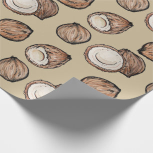 Nuts für Coconut Pattern Geschenkpapier