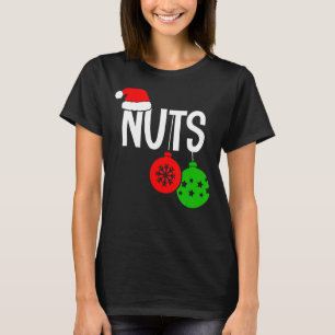 Nuts Kiste Weihnachten Couple Funny Chritmas Match T-Shirt