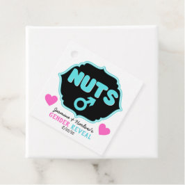 Nuts oder No Nuts Pink|Blue Gender Reveal Geschenkanhänger