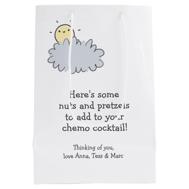 Nuts & Pretzels Chemo Cocktail - Funny Chemo Care Mittlere Geschenktüte (Rückseite)