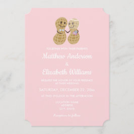 Nuts über die anderen eleganten rosa Hochzeiten Einladung