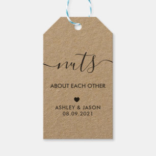 Nuts über die anderen Tags, Tag der Hochzeit, Kraf Geschenkanhänger