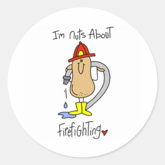 Nuts über Firefight Runder Aufkleber