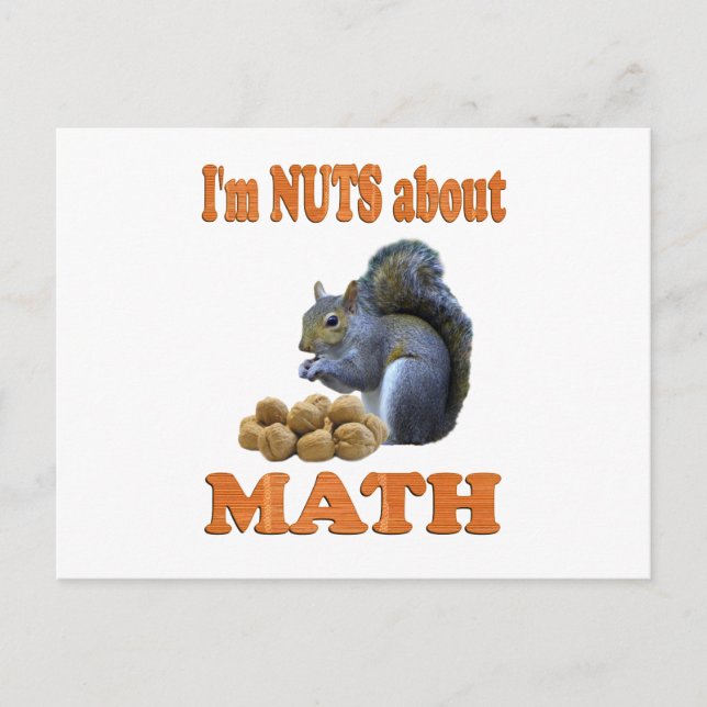 Nuts über Mathe Postkarte (Vorderseite)