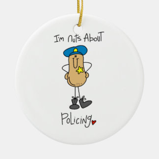 NUTS über polizeiliche T - Shirt und Geschenke Keramikornament