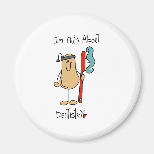 Nuts über Zahnmedizin Magnet (Vorne)