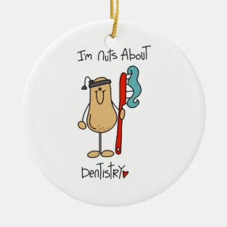 Nuts über Zahnmedizin T - Shirt und Geschenke Keramik Ornament