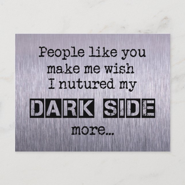 Nutte My Dark Side Rude Postcard Postkarte (Vorderseite)