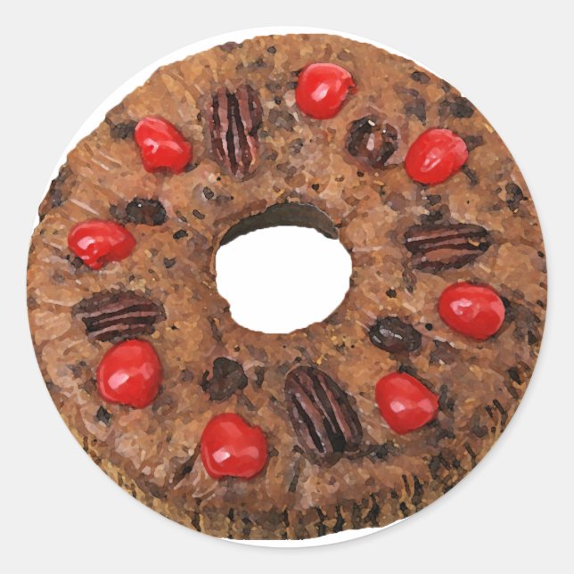 Nuttier als Fruitcake Runder Aufkleber (Vorderseite)