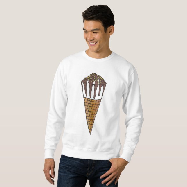 Nutty Buddy Chocolate Ice Cream Cone Sweatshirt (Vorne ganz)