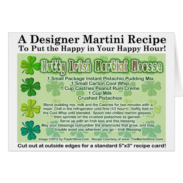 Nutty Irish Martini Mousse Recipe Grußkarte (Vorderseite (Horizontal))