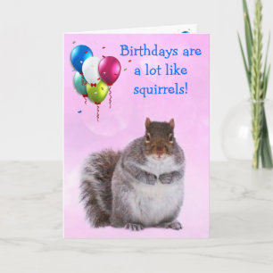 Nutty Squirrel Joke Birthday  Karte