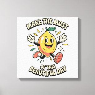 Nutze das Beste – Zitronenposter-Kunst Leinwanddruck