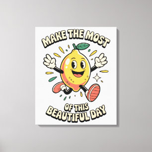 Nutze den Moment – Zitronenposter-Kunst Leinwanddruck