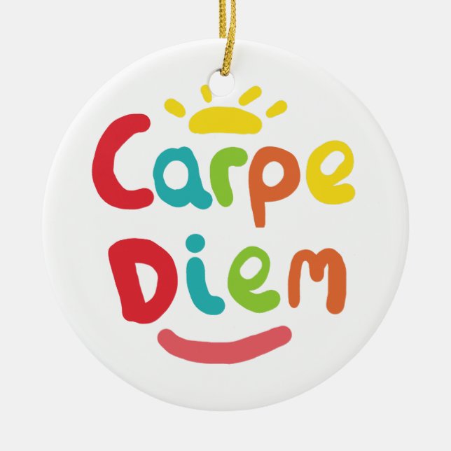 Nutze den Tag Keramik Ornament (Vorne)