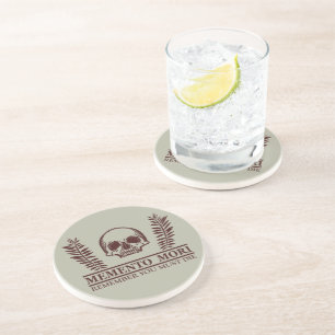 Nutze den Tag Memento Mori Totenkopf Getränkeuntersetzer