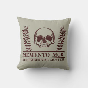 Nutze den Tag Memento Mori Totenkopf Kissen
