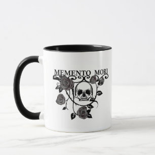 Nutze den Tag - Schwarze Rosen - Memento Mori Schä Tasse