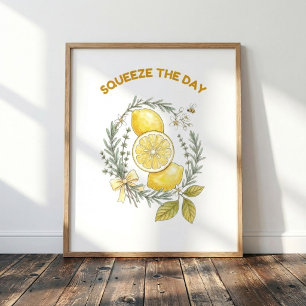 Nutze Den Tag Zitrone Küche Wand Kunst Poster