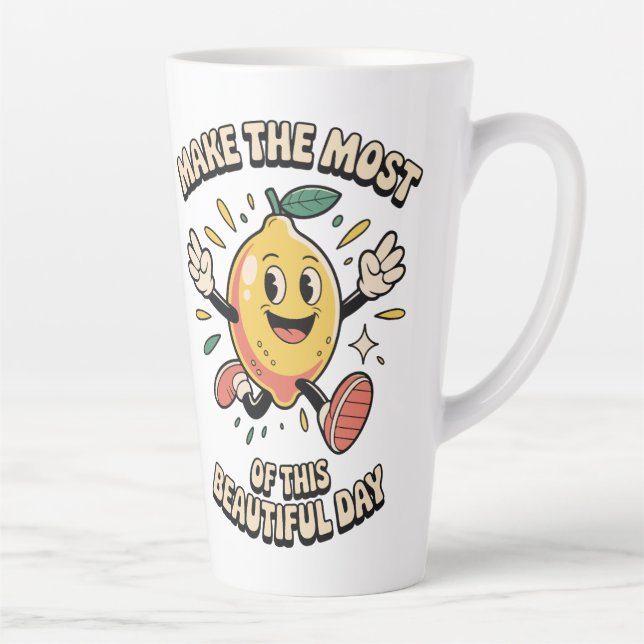 Nutze den Tag – Zitronen-Kaffeetasse Milchtasse (Rechts)