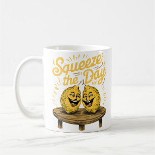 „Nutze den Tag“ Zitronen-Motivation Kaffeetasse