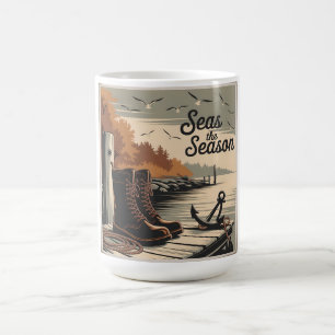 Nutze die Saison Vintage-Nautik Herbst-Design Verwandlungstasse