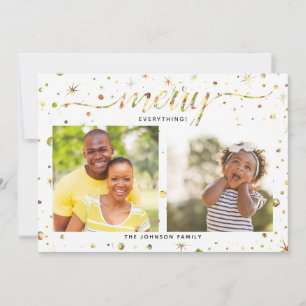 NUTZEN SIE ALLES, das 2-Foto-Farb passt. Feiertagskarte