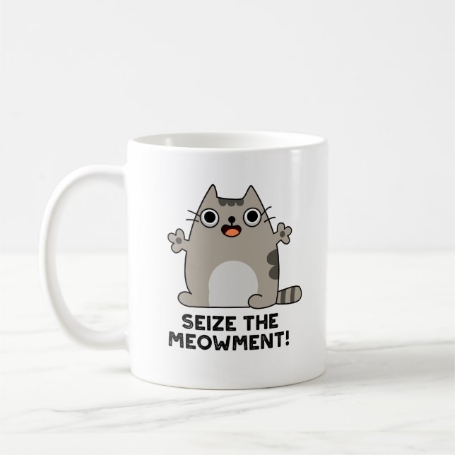 Nutzen Sie den positiven Cat Pun Kaffeetasse (Links)