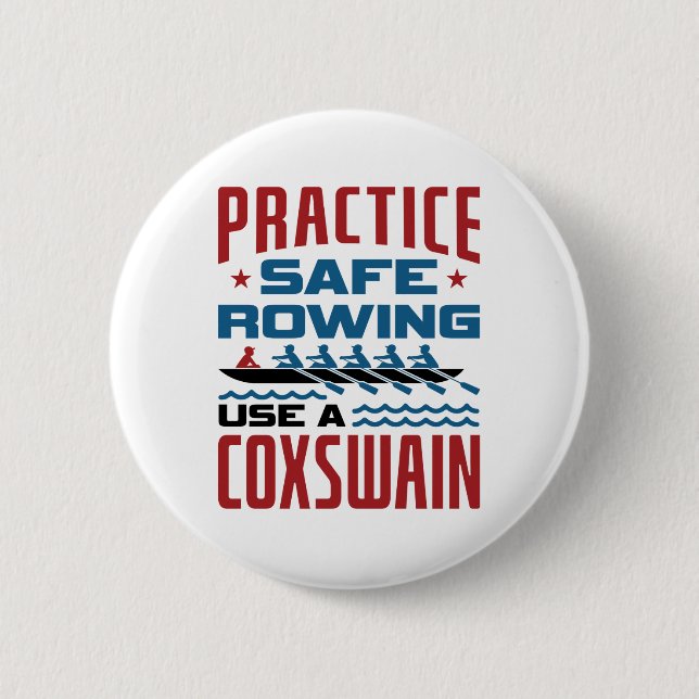 Nutzen Sie einen Coxswain Funny Rower, um den sich Button (Vorderseite)