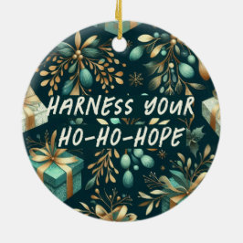 Nutzen Sie Ihre Ho-Ho-Hope Weihnachten Keramik Ornament
