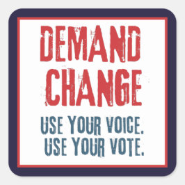 Nutzen Sie Ihre Stimme und Ihre Stimme für den Wan Quadratischer Aufkleber