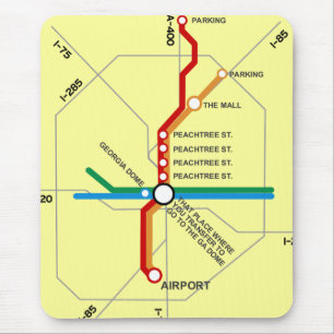 Nützliche Atlanta-Untergrundbahn-Karte Mousepad