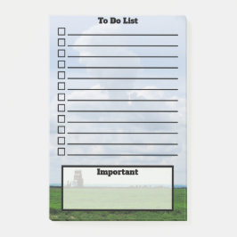Nützliche Liste| Felder von Saskatchewan| Foto Post-it Klebezettel