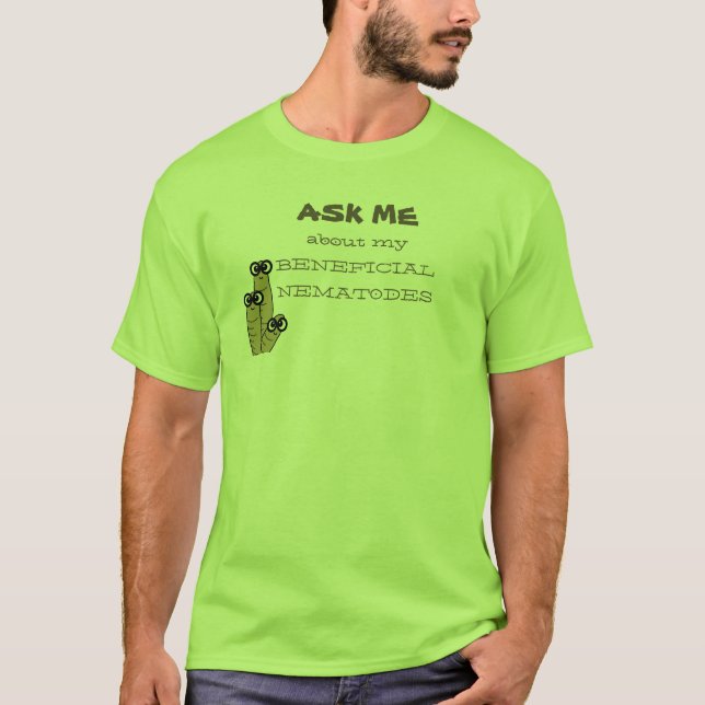 Nützlicher Fadenwurm-Garten-Spaß-helle Farben T-Shirt (Vorderseite)