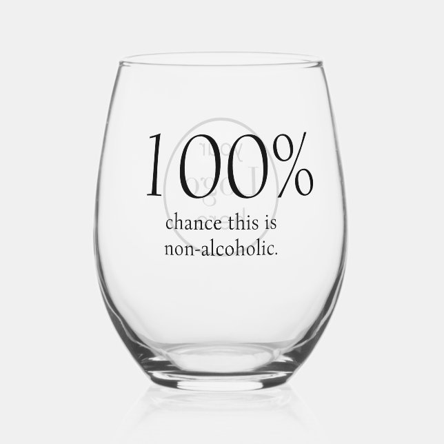 Nützliches Firmenlogo Sober-Bar Weinglas Ohne Stiel (Vorderseite)