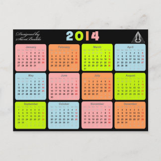 Nützliches Geschenk mit Kalender für 2014 Postkarte