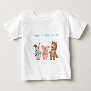 Nutztier-Geburtstag Baby T-shirt