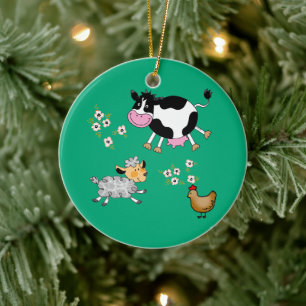 Nutztiere Keramik Ornament