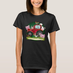 Nutztiere mit rotem Traktor T-Shirt