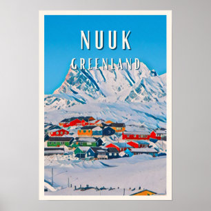 Nuuk: Die Polarstadt mit atemberaubenden Landschaf Poster