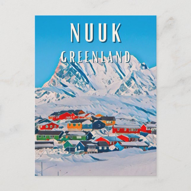 Nuuk: Die Polarstadt mit atemberaubenden Landschaf Postkarte (Vorderseite)
