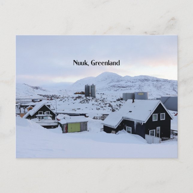 Nuuk, Grönland-Landschaftsfotos Postkarte (Vorderseite)
