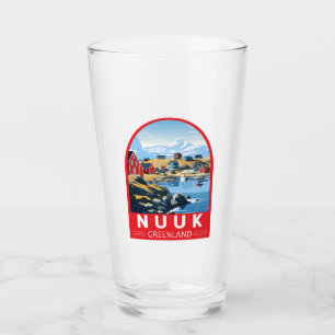 Nuuk Grönland Reise Kunst Vintage Glas