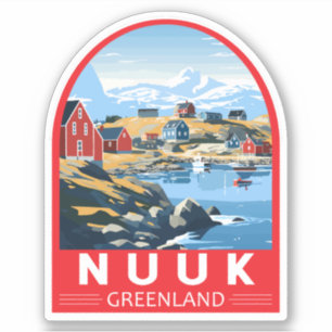 Nuuk Grönland Reisen Vintag Aufkleber